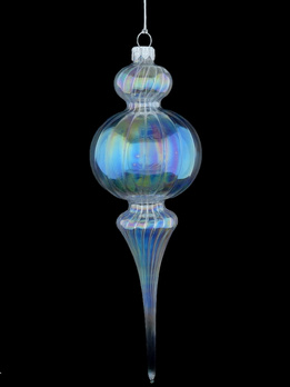 Glass Christmas tree bauble in the form of a chandelier