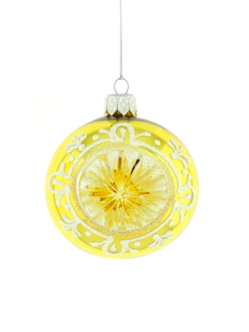 Set of 6 glass Christmas baubles -  reflector