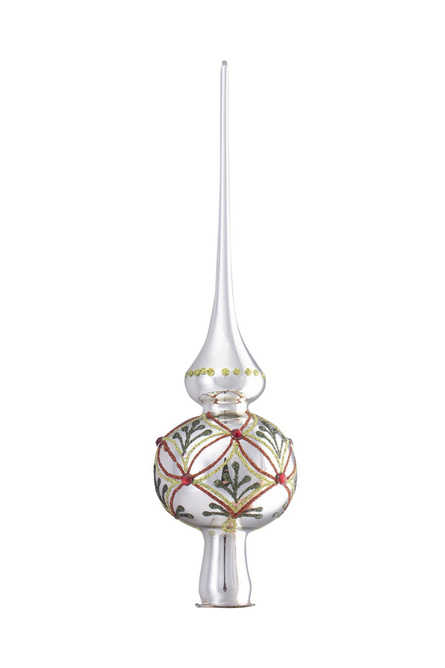 Christmas tree topper - long point with an ornamental pattern