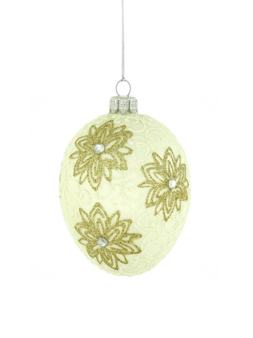 Set of 6 glass Christmas baubles - Fabergé egg