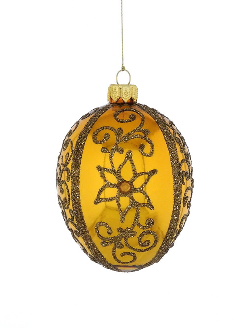 Szklana bombka choinkowa w kształcie jajka Faberge