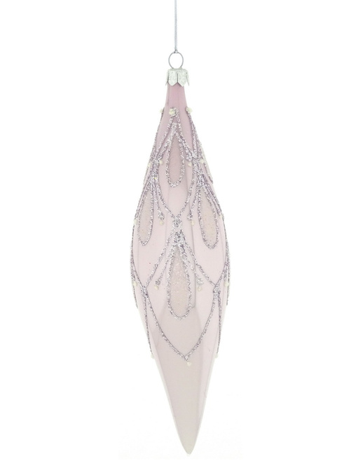 Glass Christmas tree bauble -  icicle
